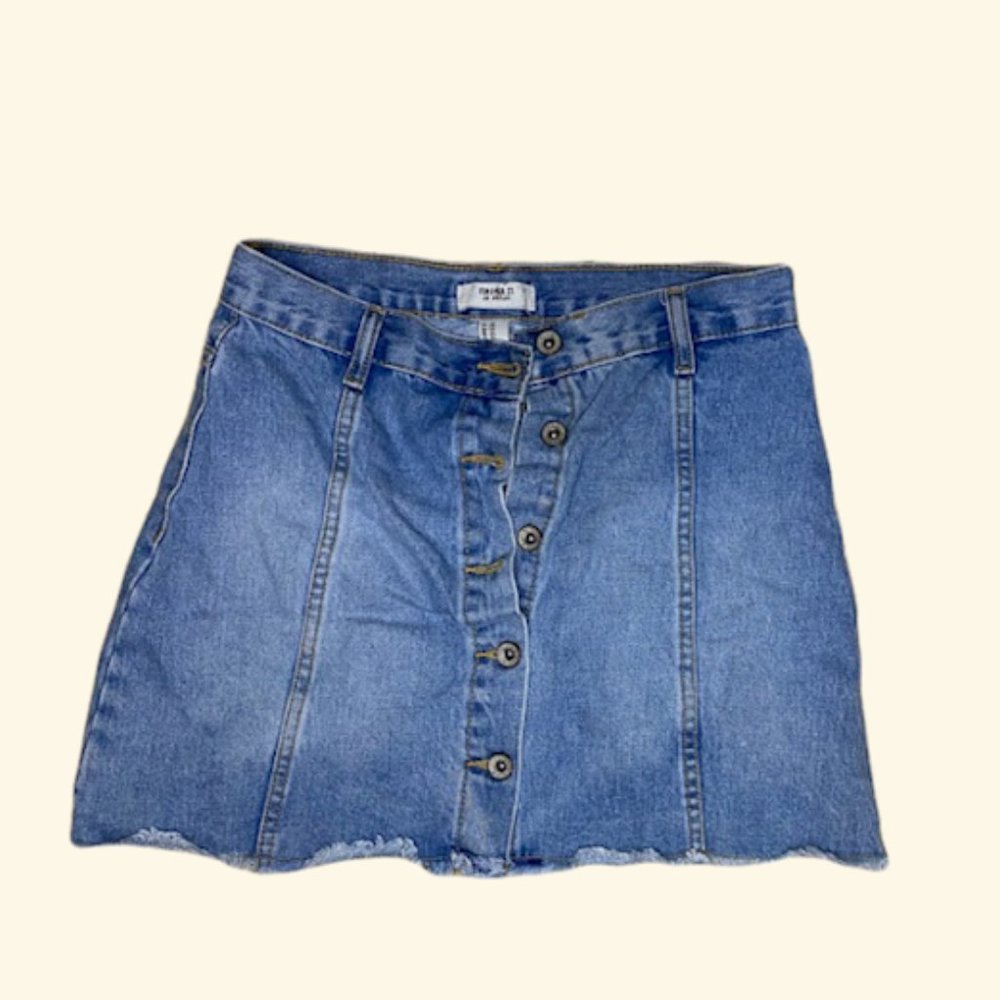 Forever 21 Button Up Denim Skirt